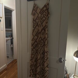 RESA Tropical Brown Maxi Dress Medium